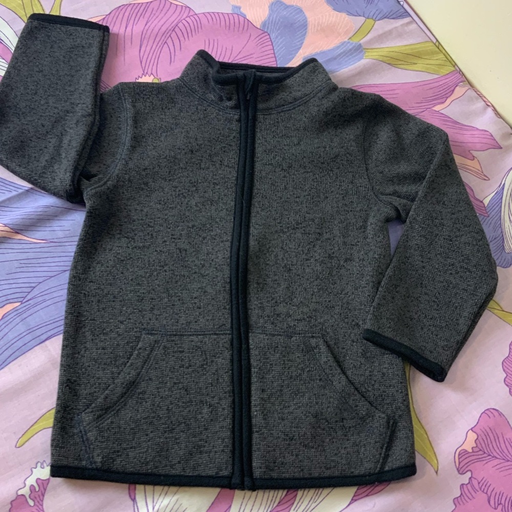 NWOT Jumping Beans Unisex Zip-Up Gray Fleece Jacket